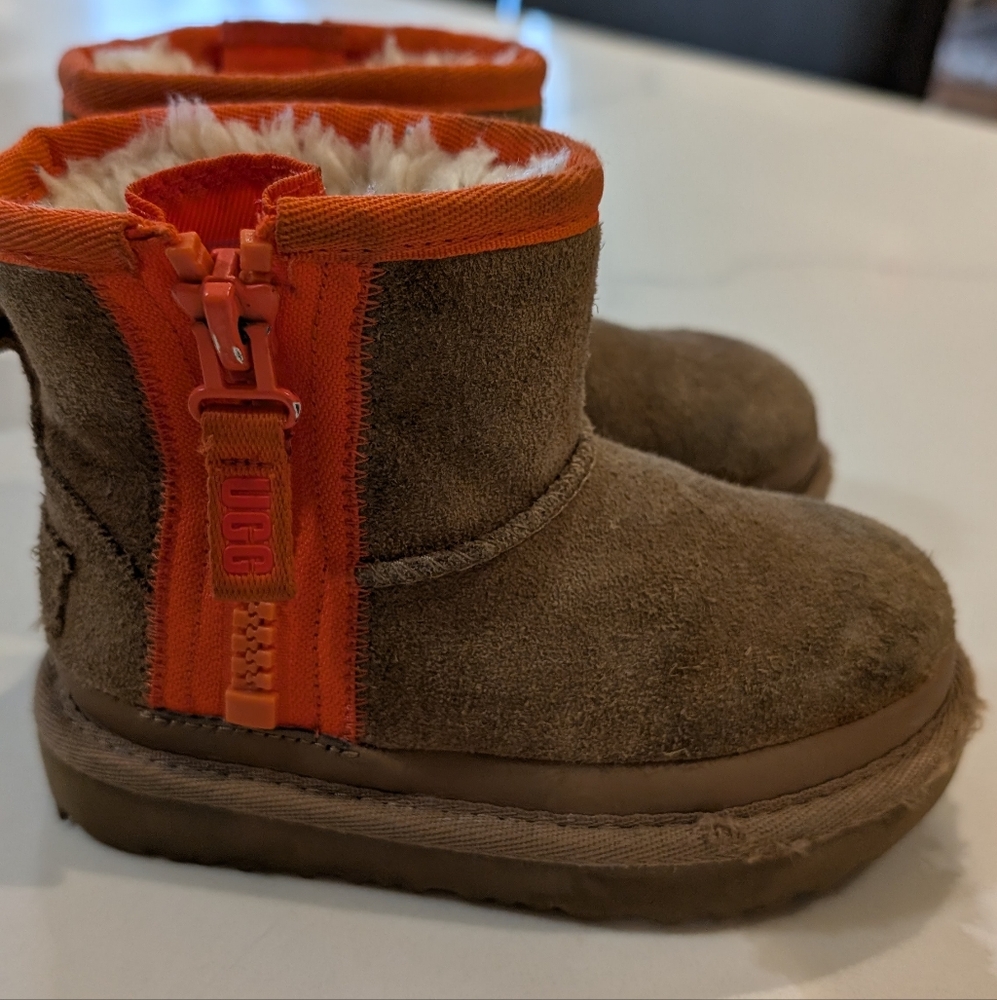 UGG Kids Brown and Orange Boots